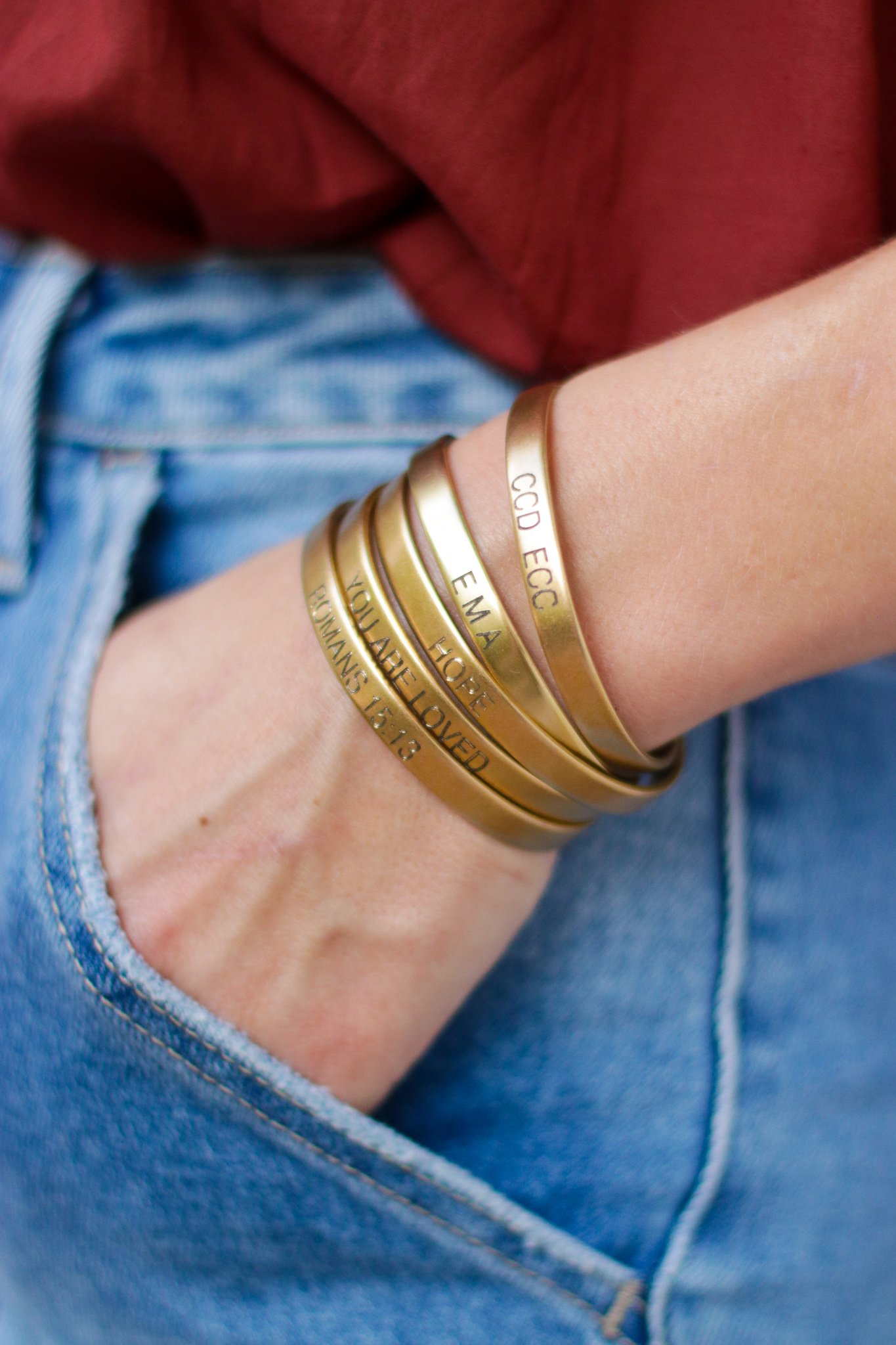 Inspirational Cuff Bracelet Bangle For Women Rose Gold Silver Engraved  Mantra Bracelets