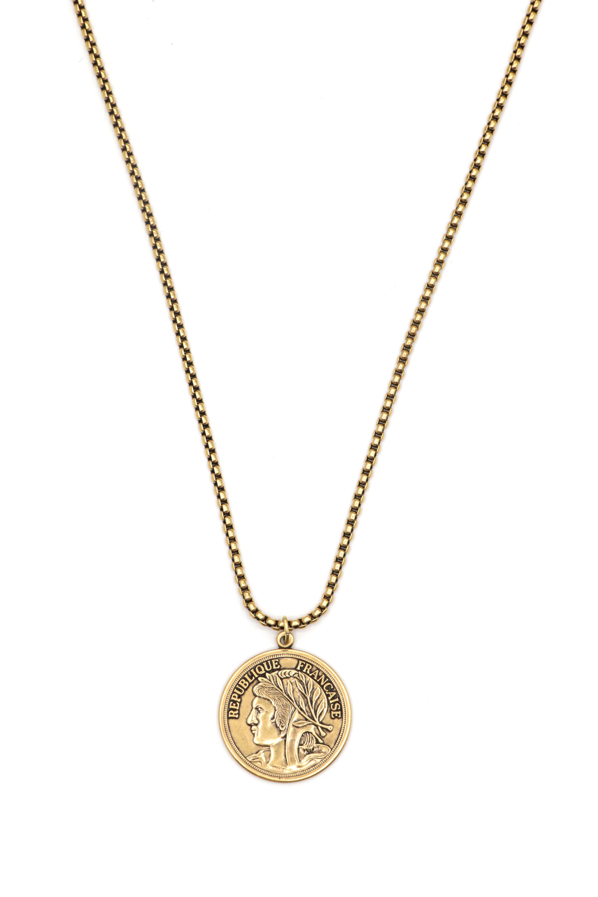 18K Gold Coin Necklace