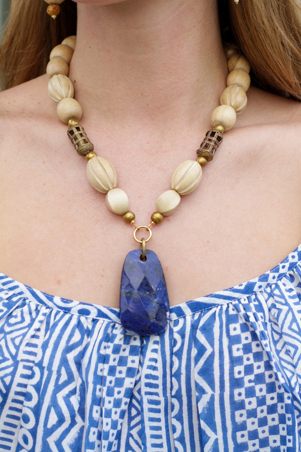 18.5-22" Alice Necklace with Sodalite Pendant