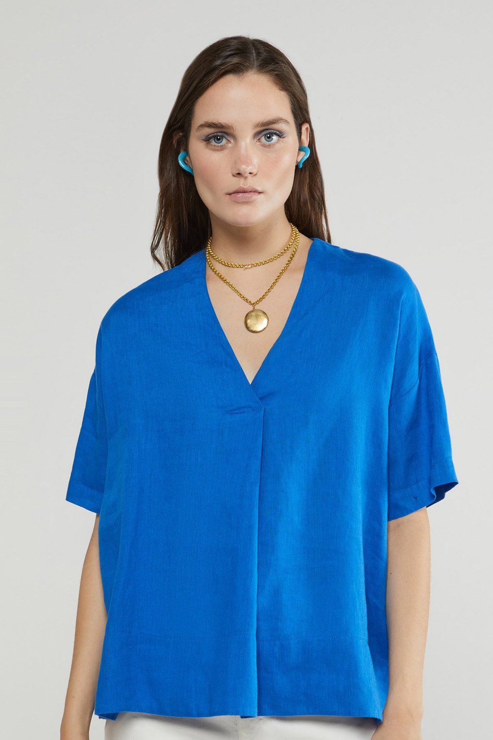 Lucy Blouse in Blue from Ottod'Ame