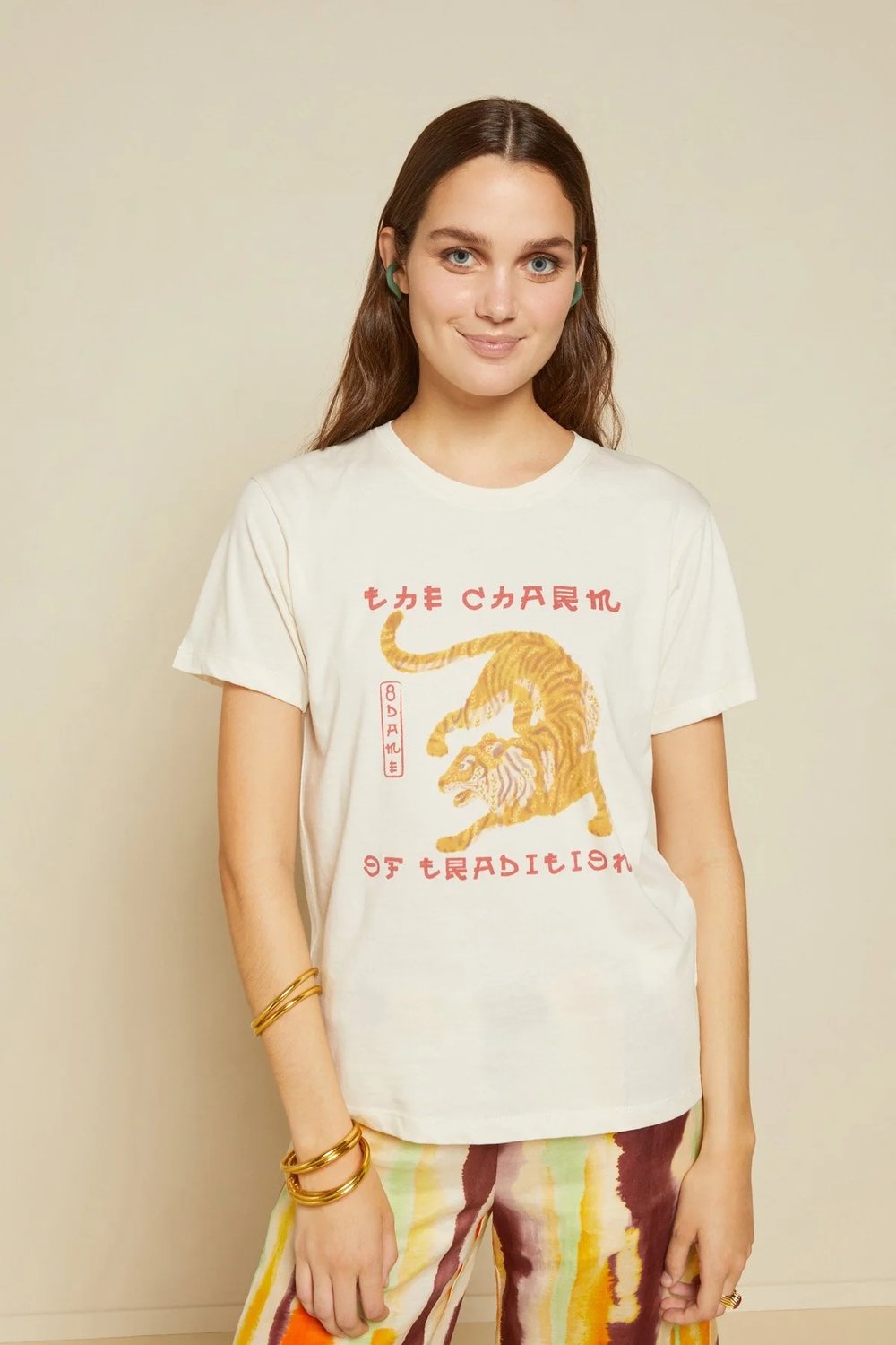 Tiger Tee in White from Ottod'Ame