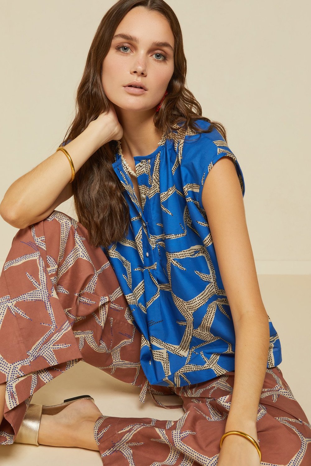 Antilla Blouse in Blue from Ottod’Ame