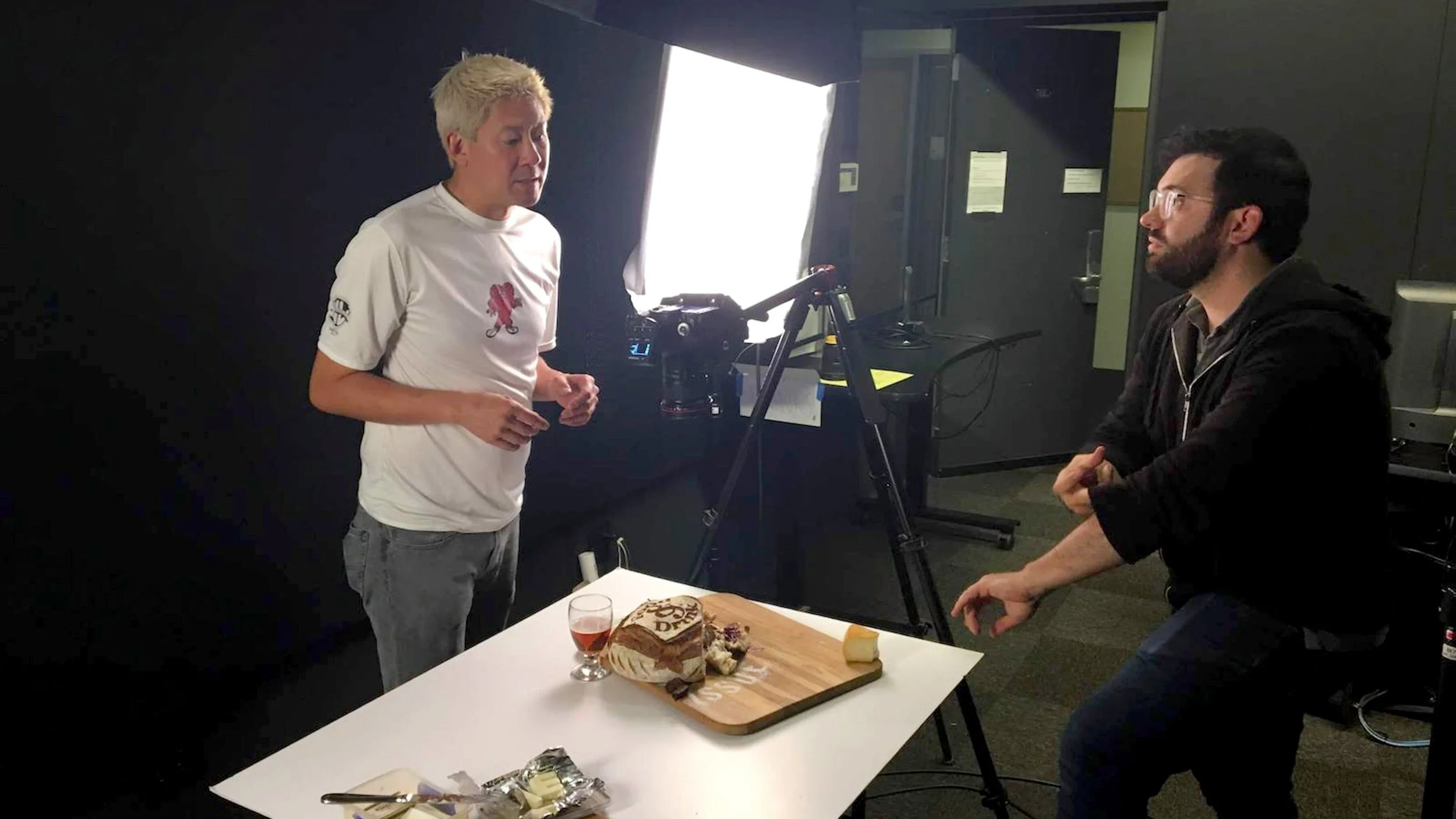  Planning the shot with photographer, Henrik Meng.  