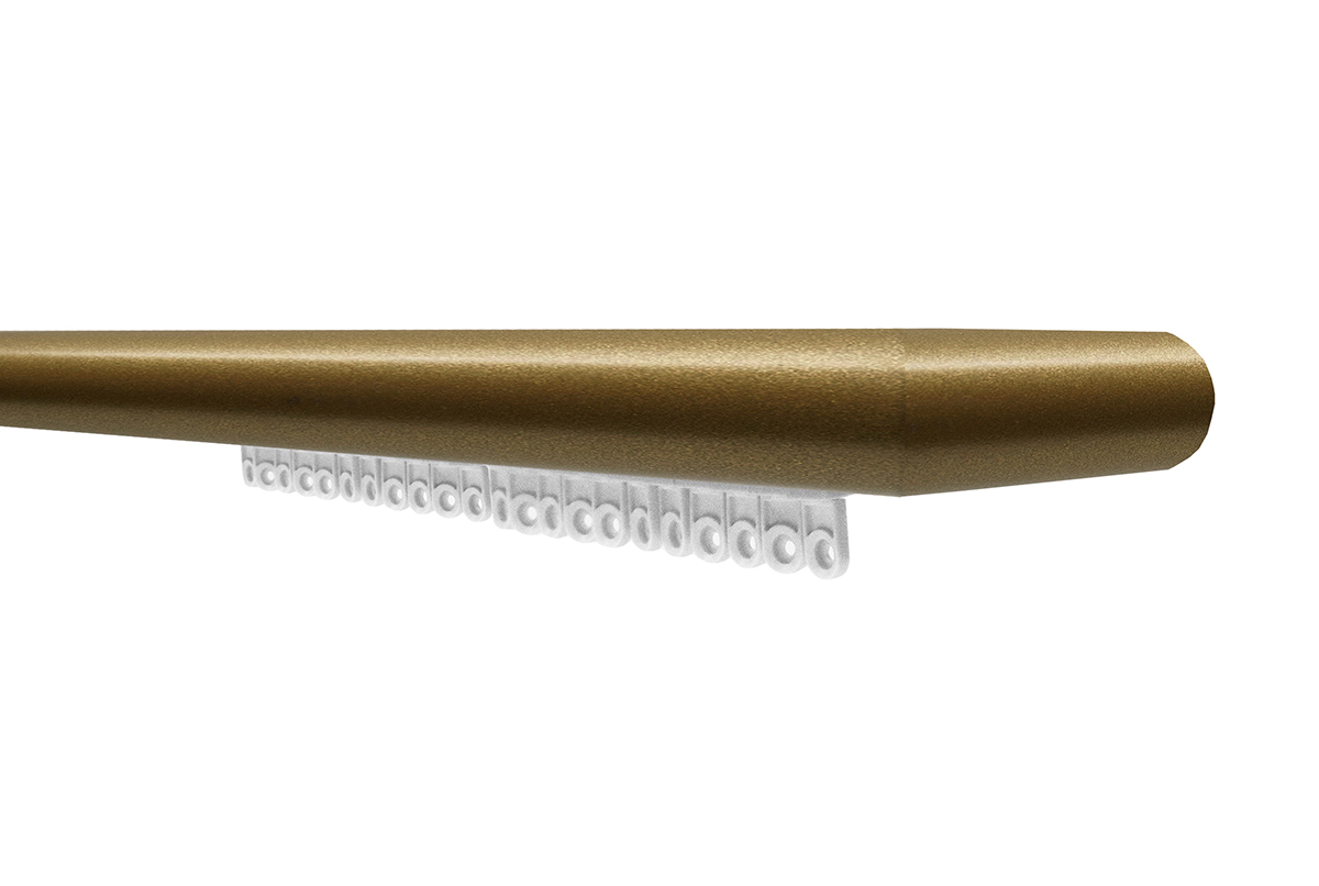 Mitered Traverse Rod Heavy Duty Vintage Gold