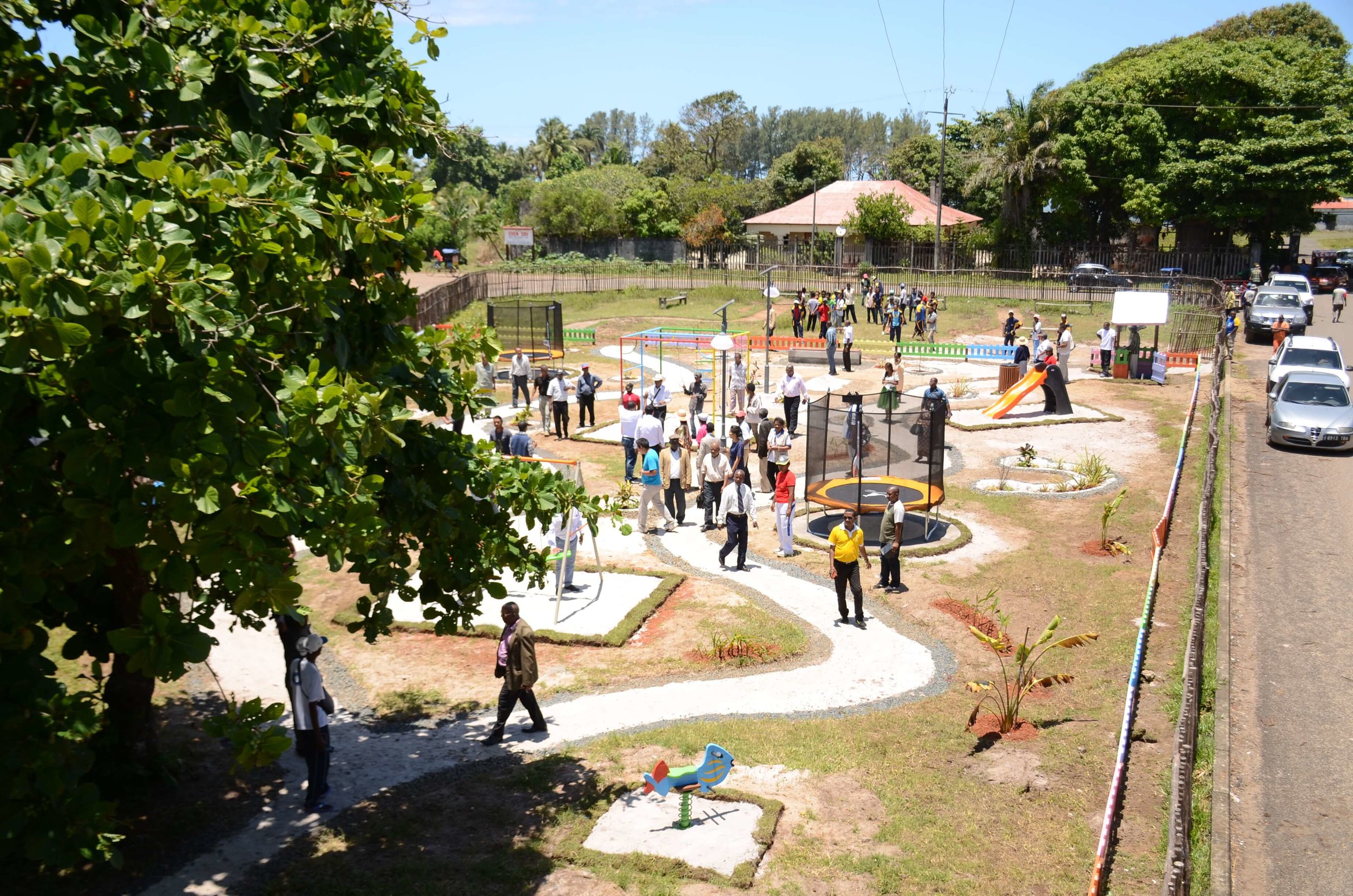 Activating the new park and playground space Credit: Lems Andriamihaja/UN-Habitat