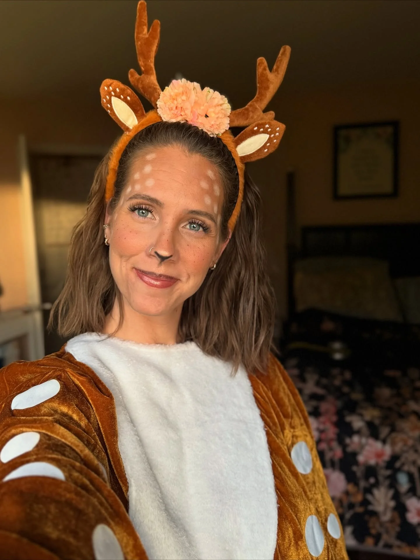 we were &ldquo;a deer in headlights&rdquo; 🦌🚘😜 for some adult halloween costume parties BOTH nights this weekend (who even are we?! 😅 huge shoutout to the grandparents for hanging with the kids to make it happen!) + sharing some festive fun in th