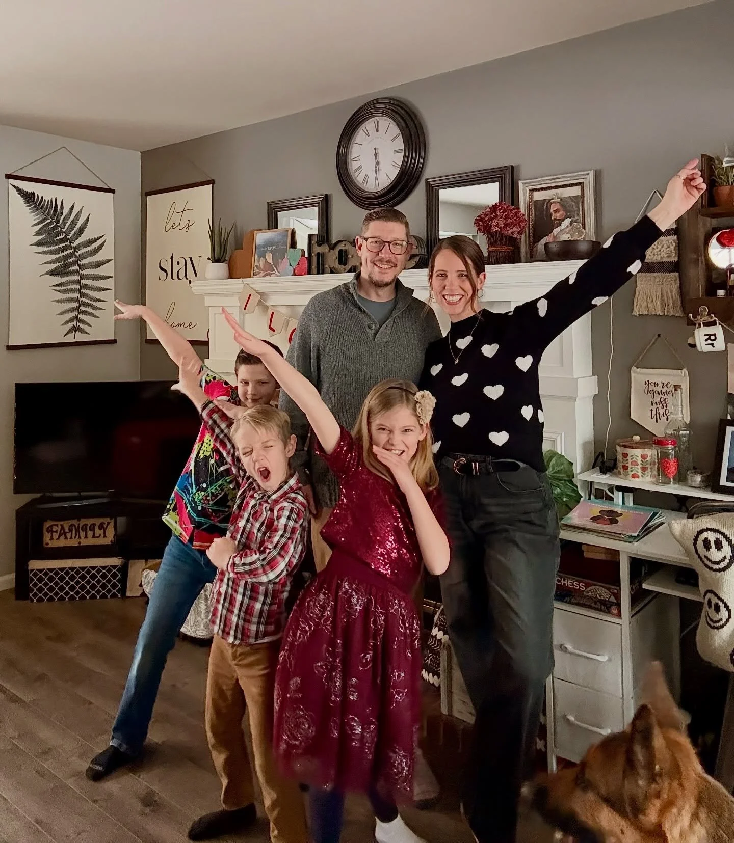 My crew of Valentines ❤️ 12 years ago on this day J asked me to marry him and we&rsquo;ve been having the most fun ever since- so thankful for the memories we&rsquo;ve created and the life we&rsquo;ve built together since that day 🥰 #halonfam2026