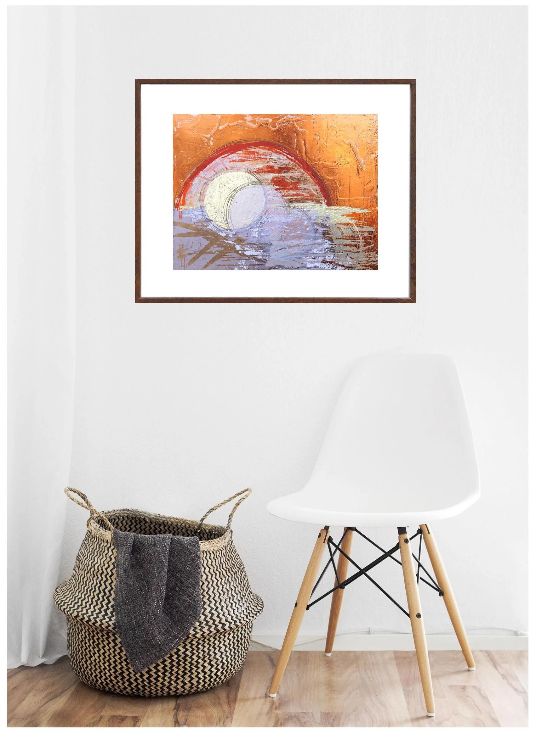 Horizon 1 Dark Brown Frame with White Chair.jpg
