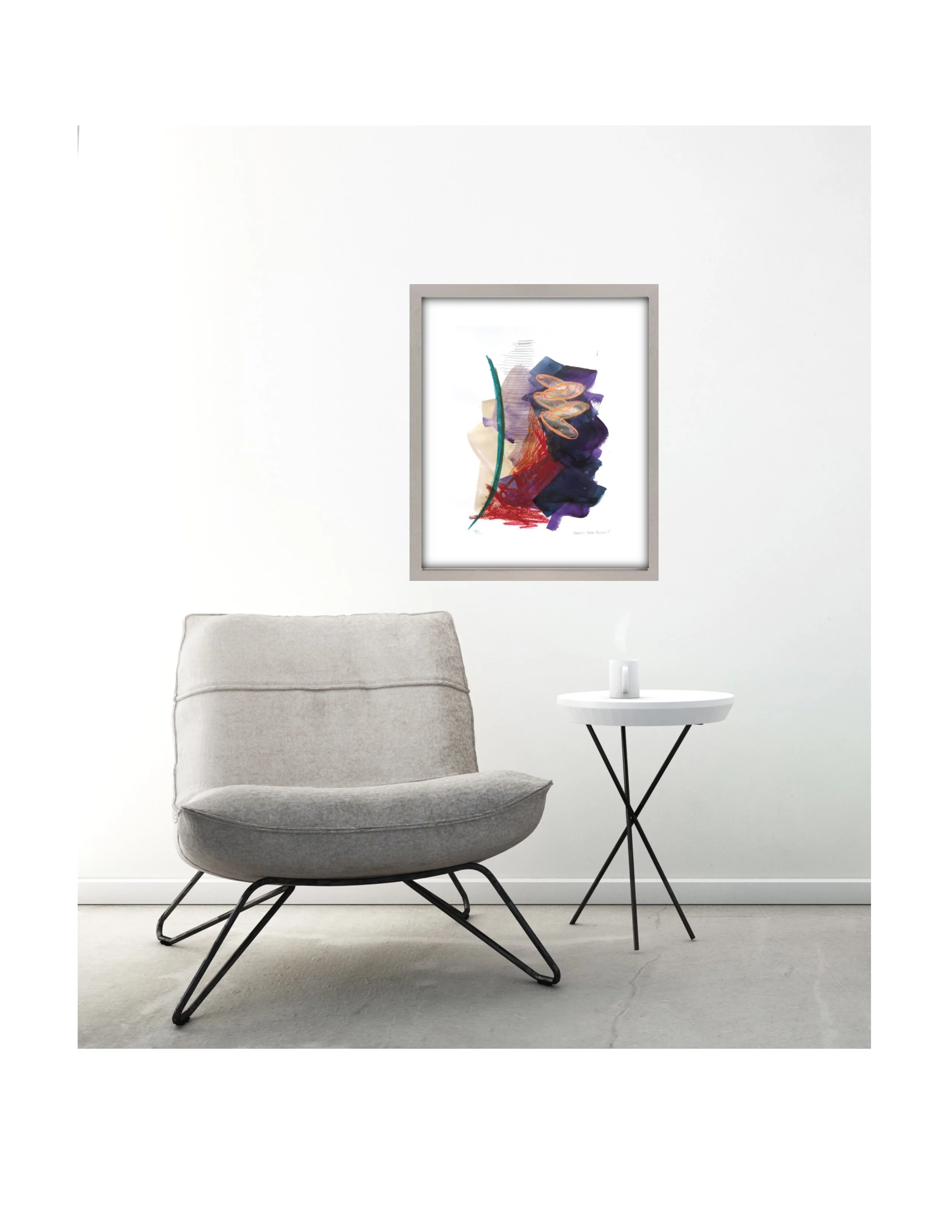 Pennies from Heaven 5 on white wall over Gray Chair ss.jpg