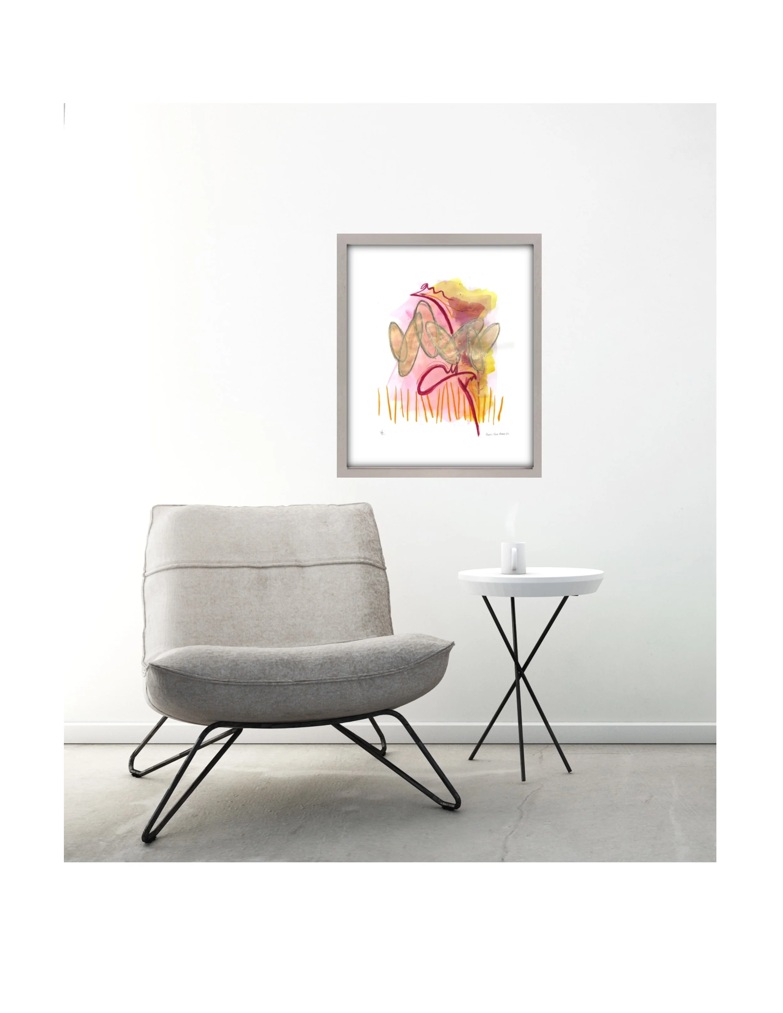 Pennies from Heaven 7 on white wall over Gray Chair ss.jpg