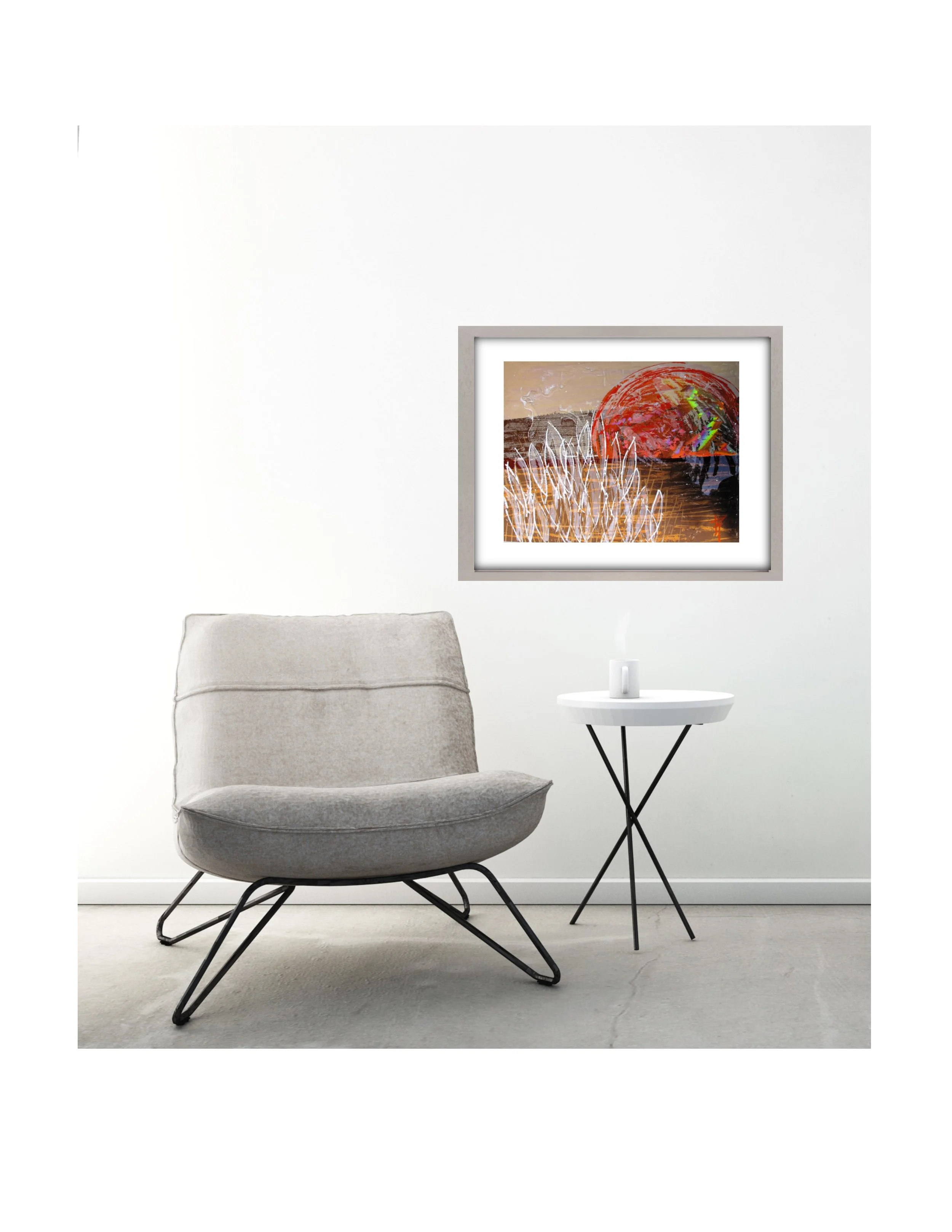 Sunset Fields on white wall over Gray Chair ss.jpg