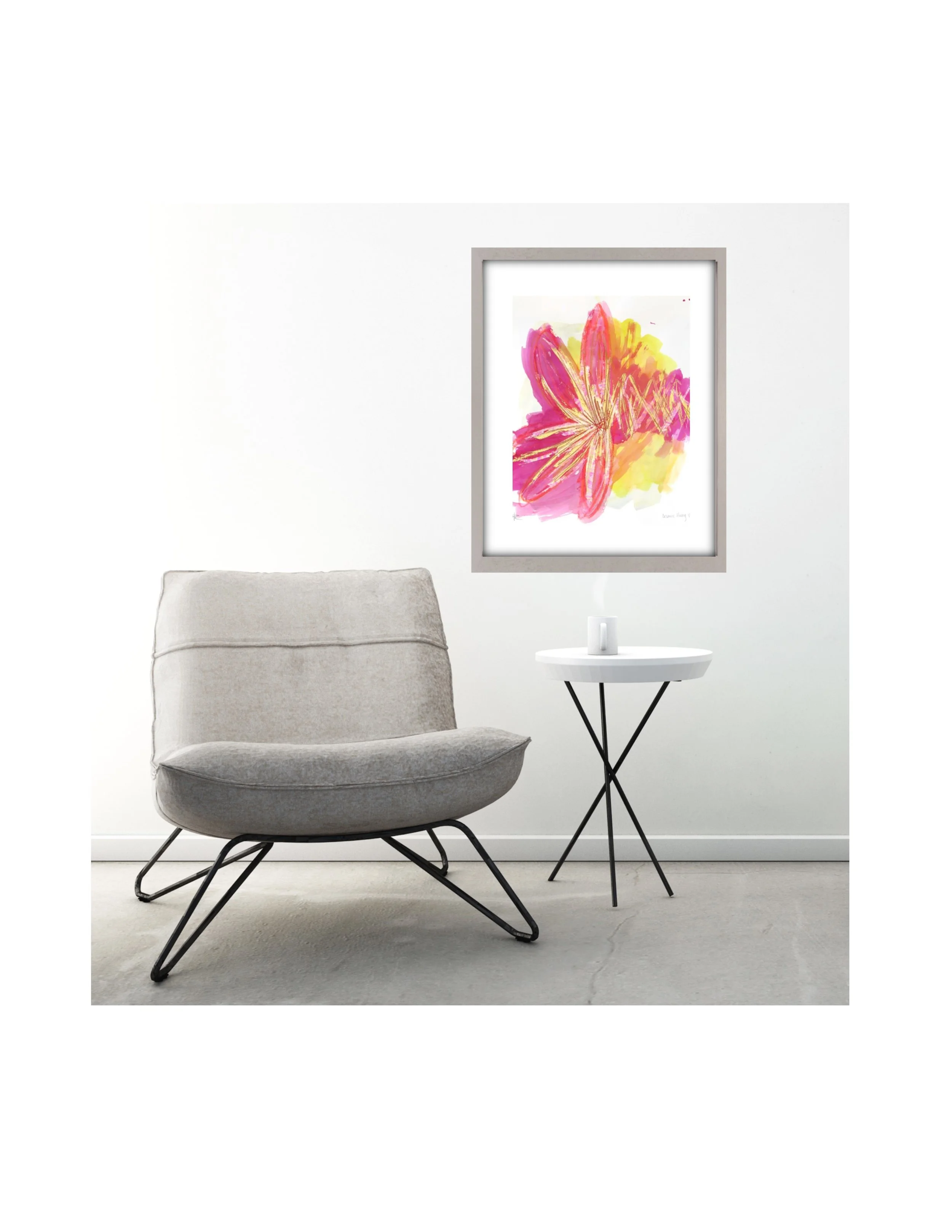 Liquid Honey 7 on white wall over Gray Chair ss.jpg