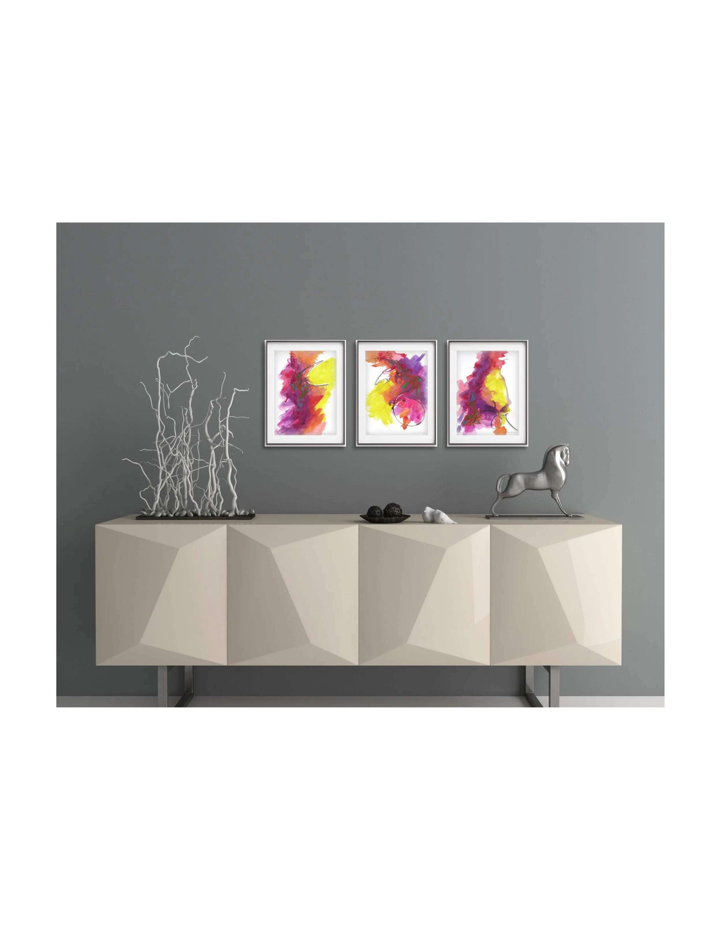 Wild About the Vine 18,20,21 medium 3 pieces gray wall over white buffet ss.jpg
