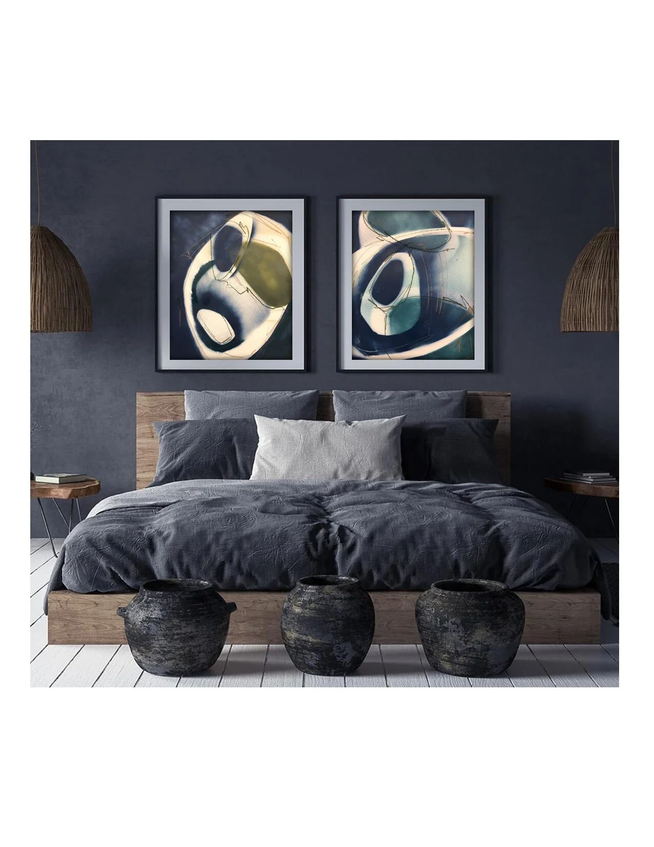 Living Stones 22, 23 over Bed.jpg