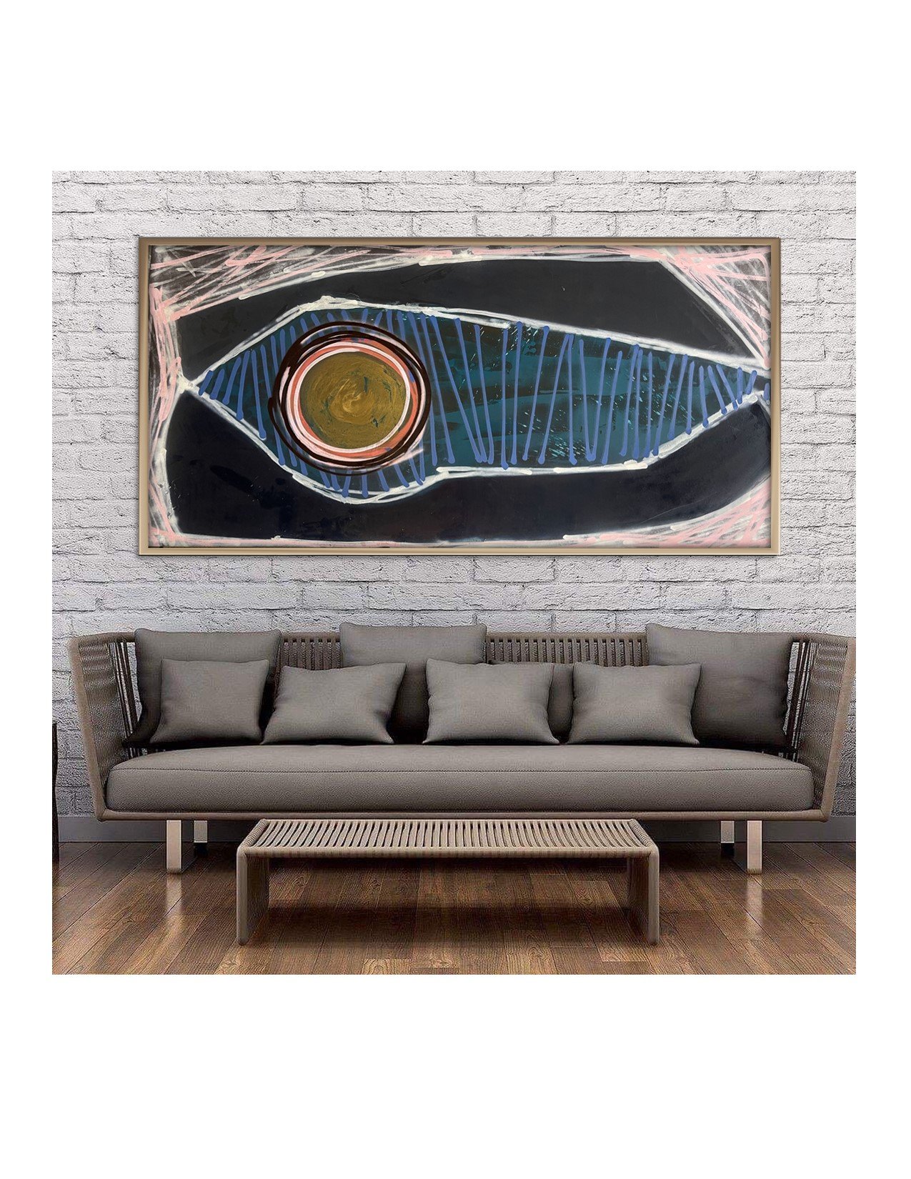 Template 26 Wood Panel Horizontal Over Rattan Gray Sofa In Situ.jpg