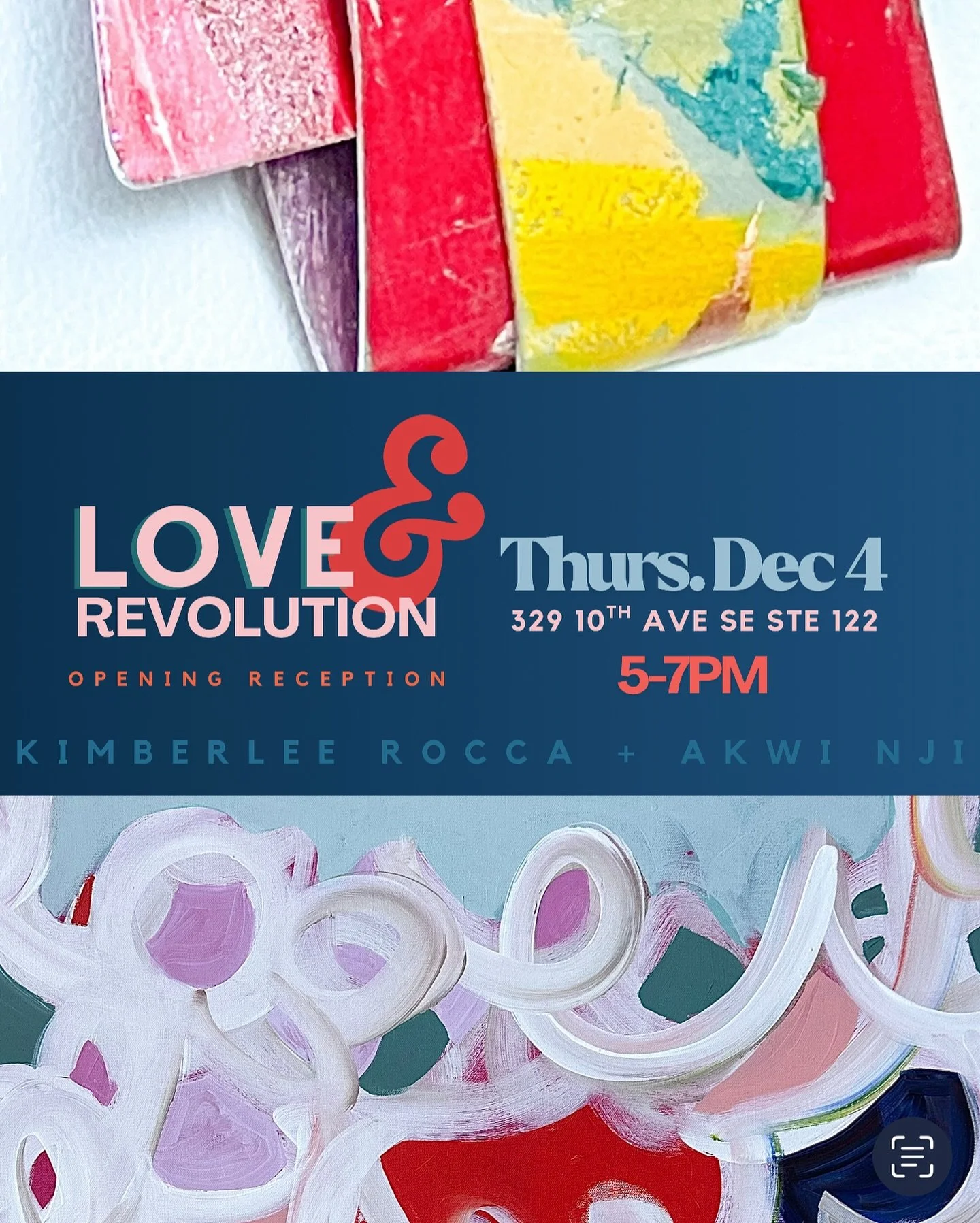 So honored to be hosted by my lovely Artist friend @akwinji for her opening reception this Thursday, December 4. Please join us for refreshments, shopping and cheer.