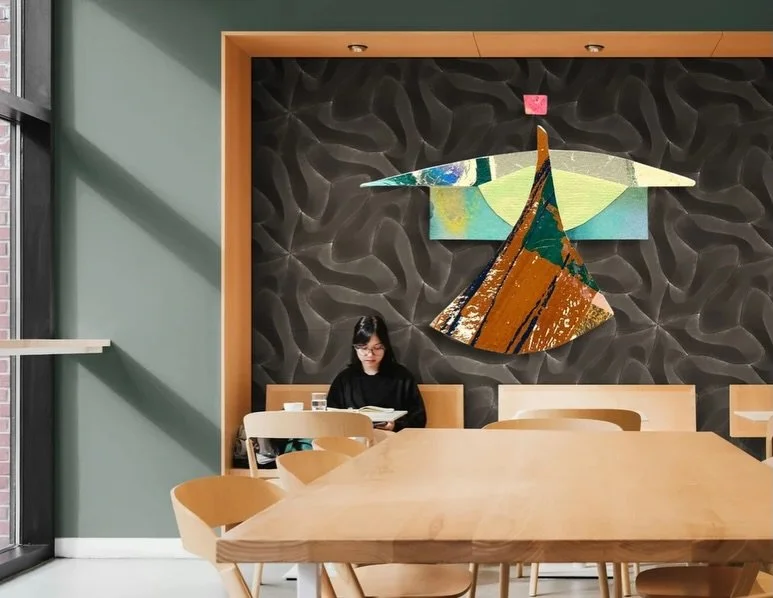 A considered commissioning experience delivering original artworks to inspire collaboration and celebrate individuality in every environment. Make no mistake, big spaces need compelling artworks. Begin the journey of collaboration with me to create a