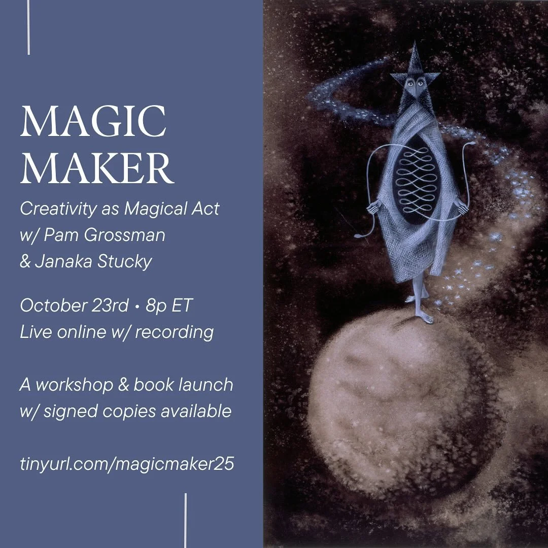 Hey Magic Makers: I realize not everyone will be able to make it to my Magic Maker book tour events in person, so I&rsquo;m doing an online workshop / virtual book launch with @janaka_stucky! I hope you will join us as this will be a *super* special 