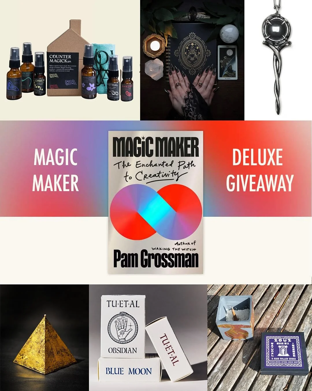 We are thrilled to announce this deluxe giveaway in honor of @phantasmaphile&rsquo;s new book Magic Maker: The Enchanted Path to Creativity (out Oct 14). This package includes enchanted goods from some of Pam&rsquo;s favorite magical makers to help y