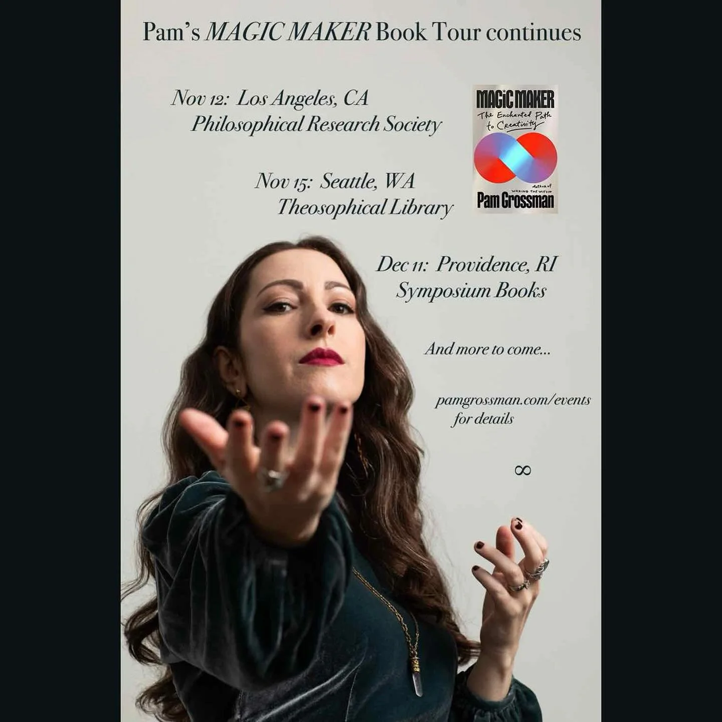 LA &amp; SEATTLE I&rsquo;m comin for you this week! 

WEDS: @philosophical_research_society with @jesshundley of @thelibraryofesoterica 

SAT: @theosophy.seattle with @besslovejoy 

Details for RI and other cities coming soooooooon. 

Can&rsquo;t wai