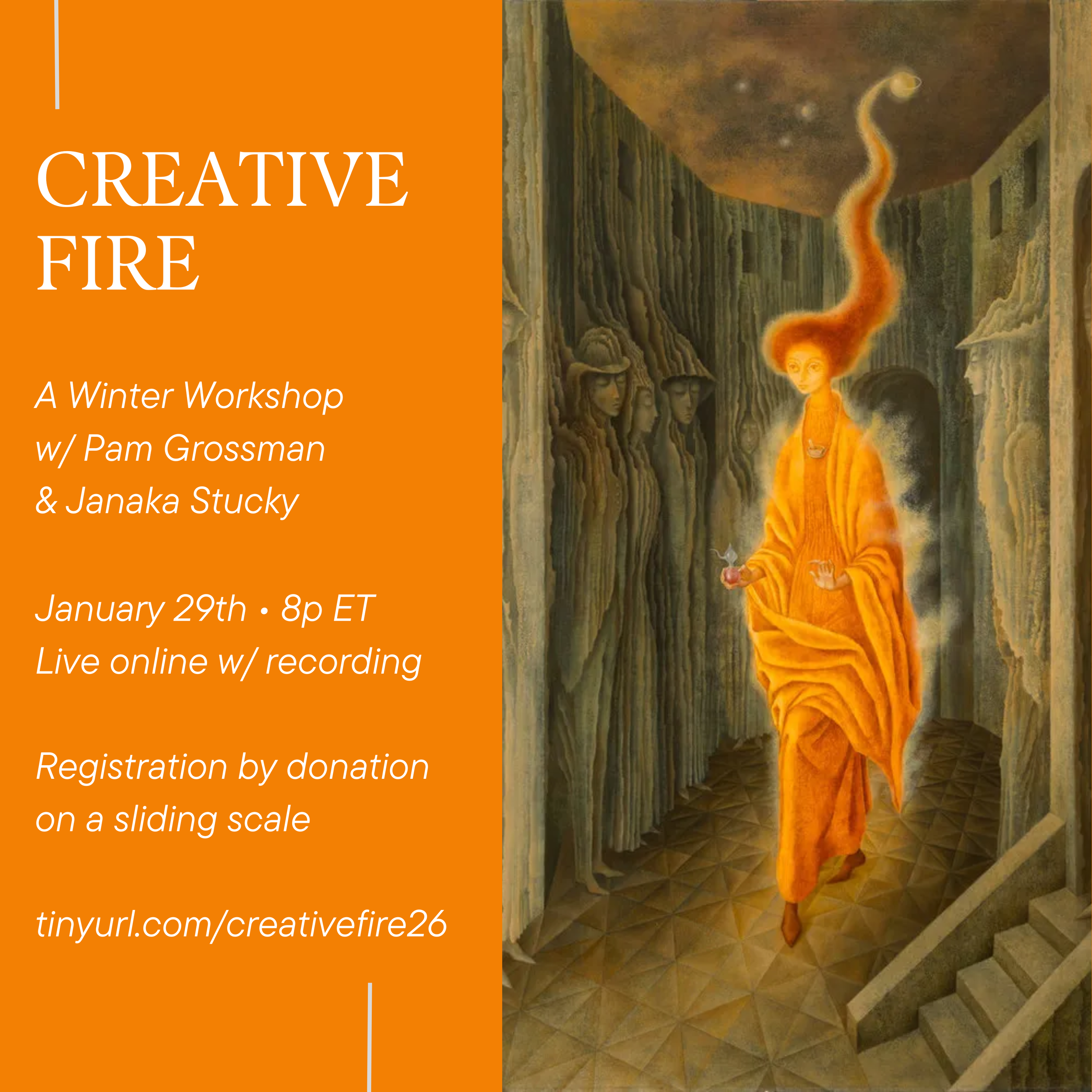 Creative Fire: a winter workshop with Pam &amp; Janaka Stucky (online)