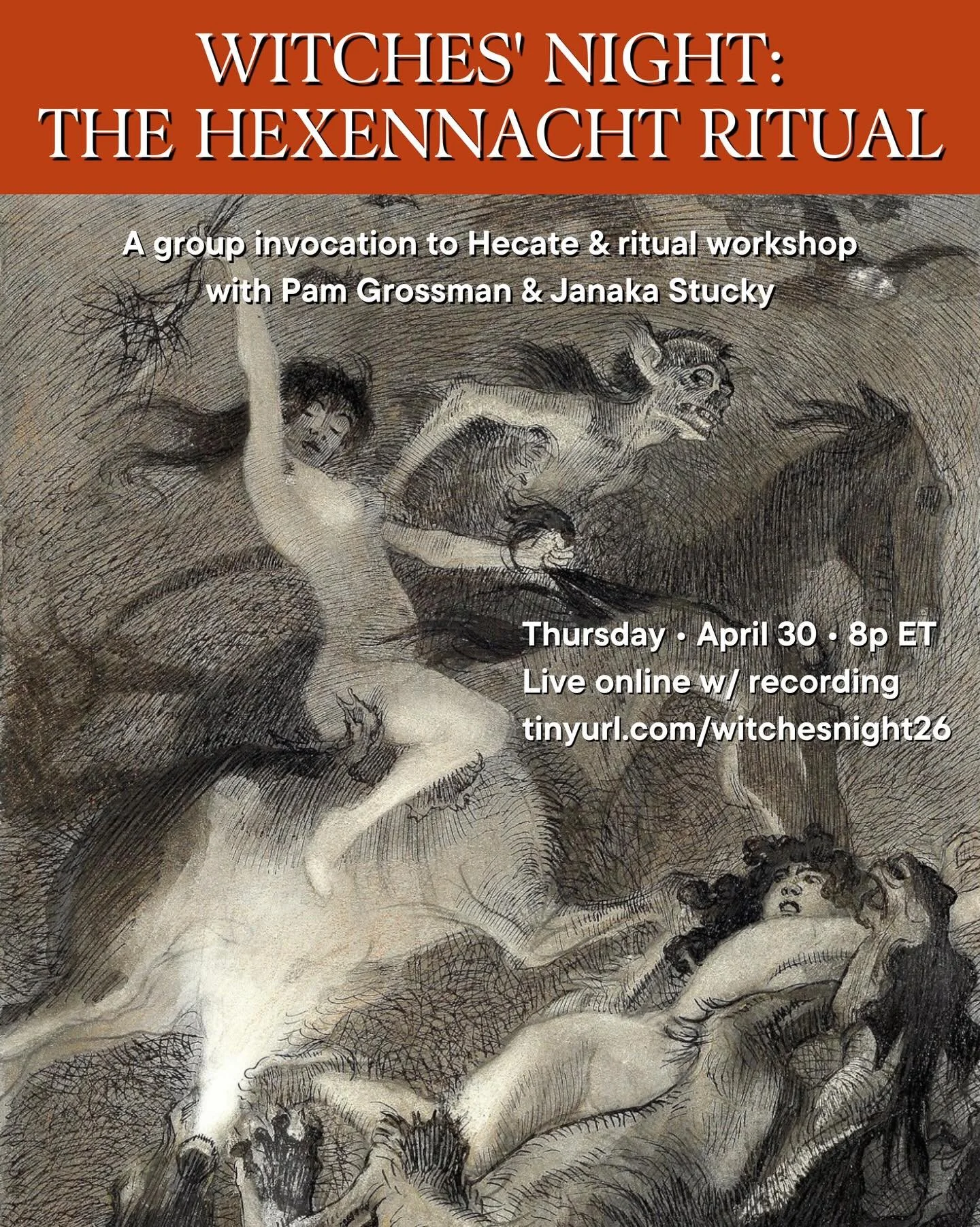 Witches&rsquo;s Night, Hexennacht, Walpurgis Night - whatever you call it, it is one of the most POTENT nights of magic on the wheel of the year. @janaka_stucky and I are thrilled to offer an online exploration, celebration, CONFLAGRATION in honor of