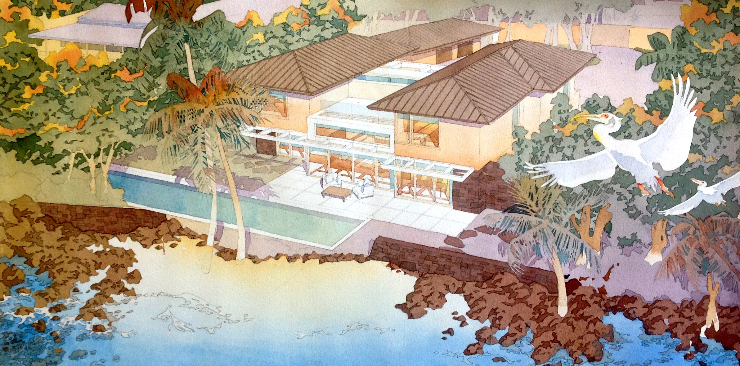 Birds-eye view of a residential project.