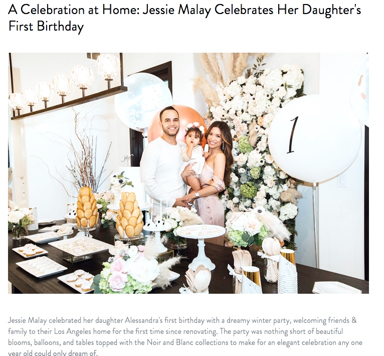A Celebration at Home: Jessie Malay Celebrates Her Daughter's First Birthday