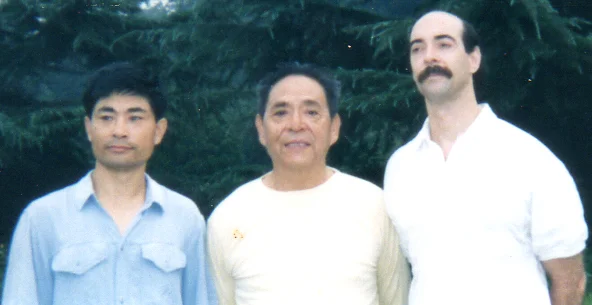 Chen Family Taijiquan Master Zhang Yu Fei, Grand Master Feng Zhi Qiang, and Dr. Jerry Alan Johnson, (Beijing, China)