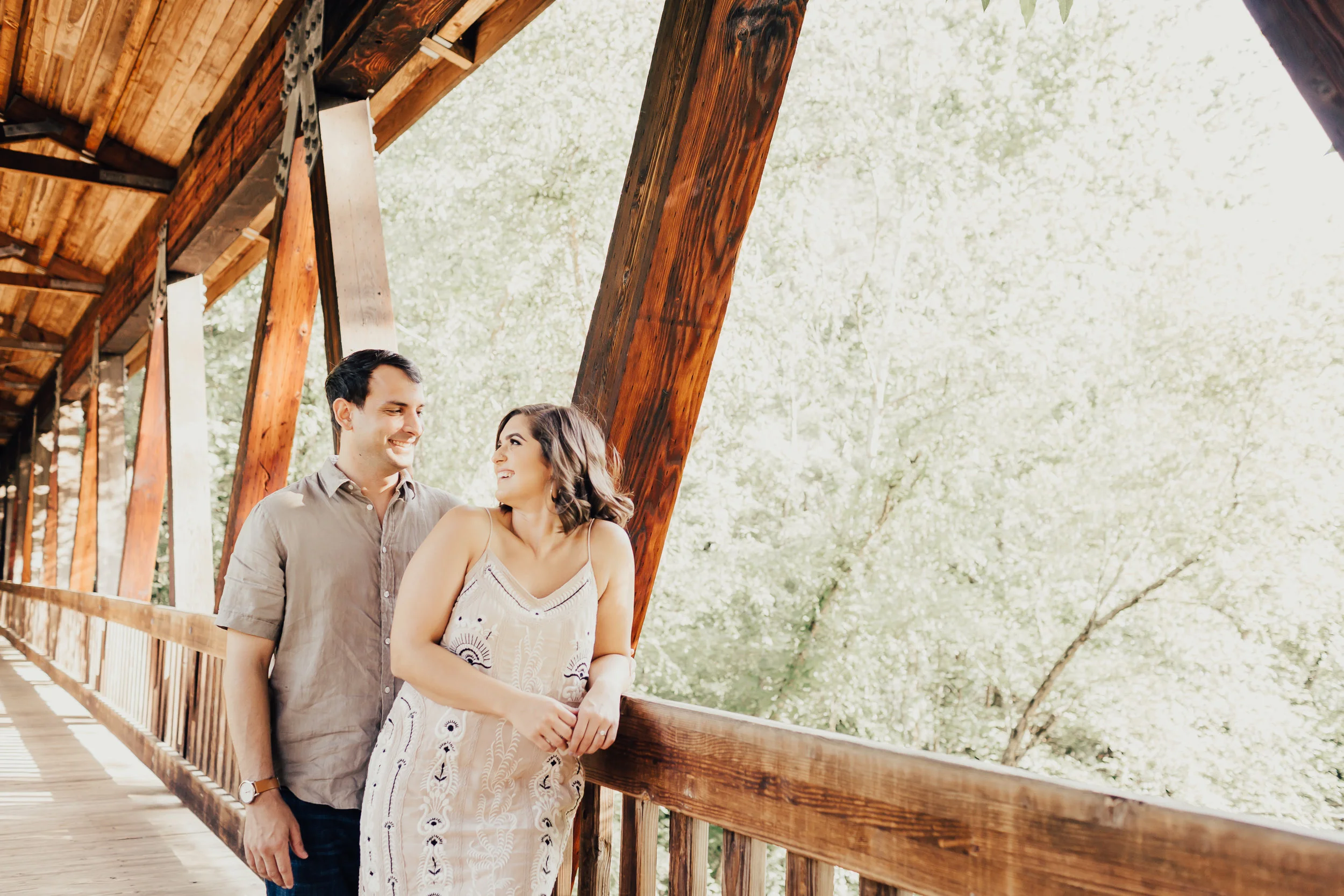 Roswell Ruins Bridge Engagement Session
