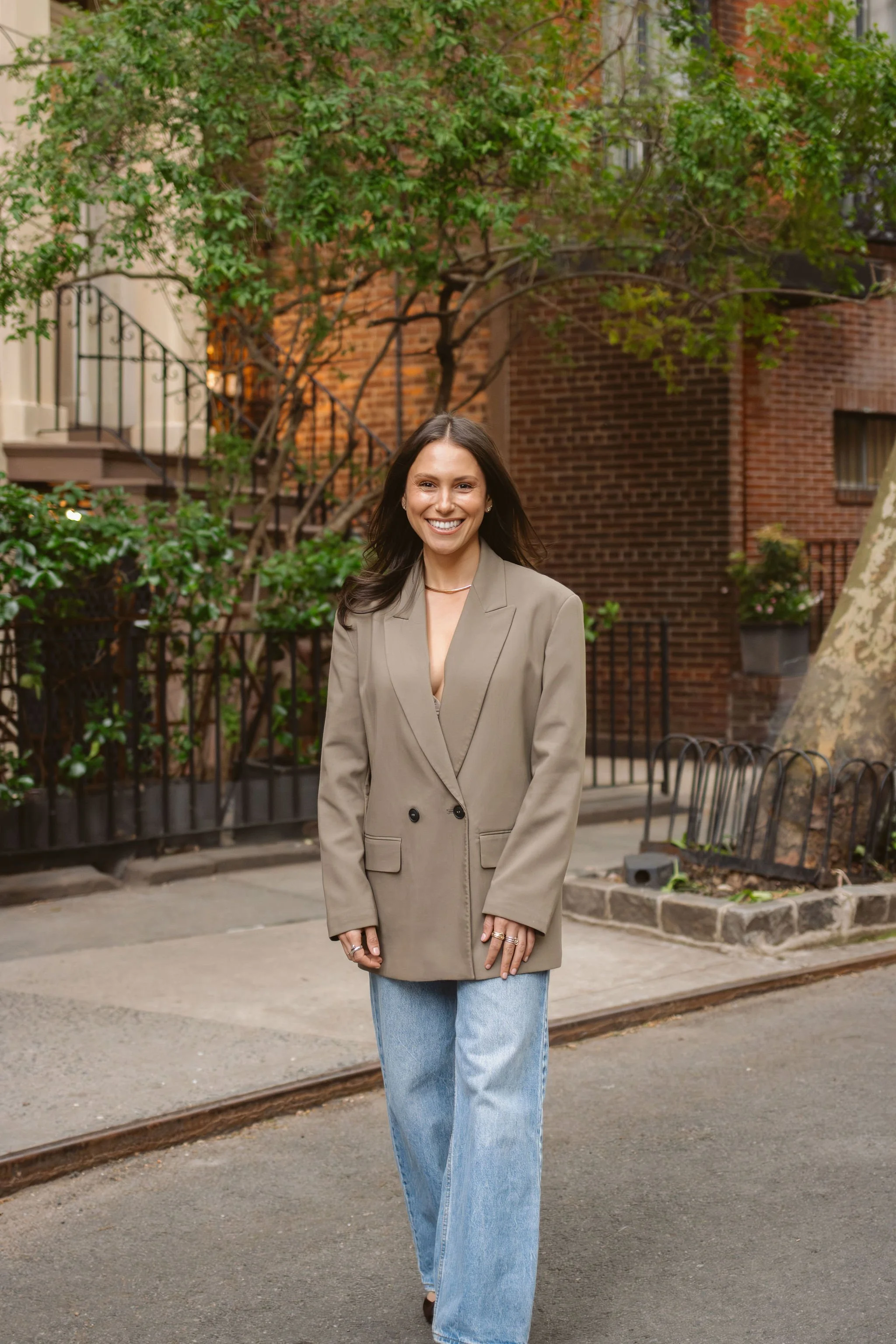 Sophia Witheiler stands outside her therapy office in NYC