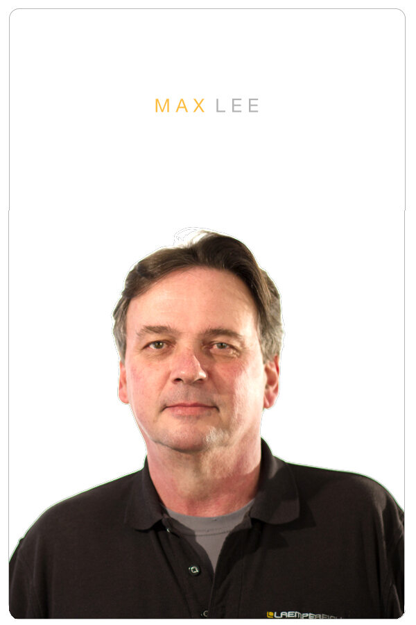  Fast Cars, motorcycles, and bluegrass guitars… I can tune them all. I speak Alabama, and all things Laempe.  I lead the best technical team on the planet.  I am Max Lee. I am Laempe. 
