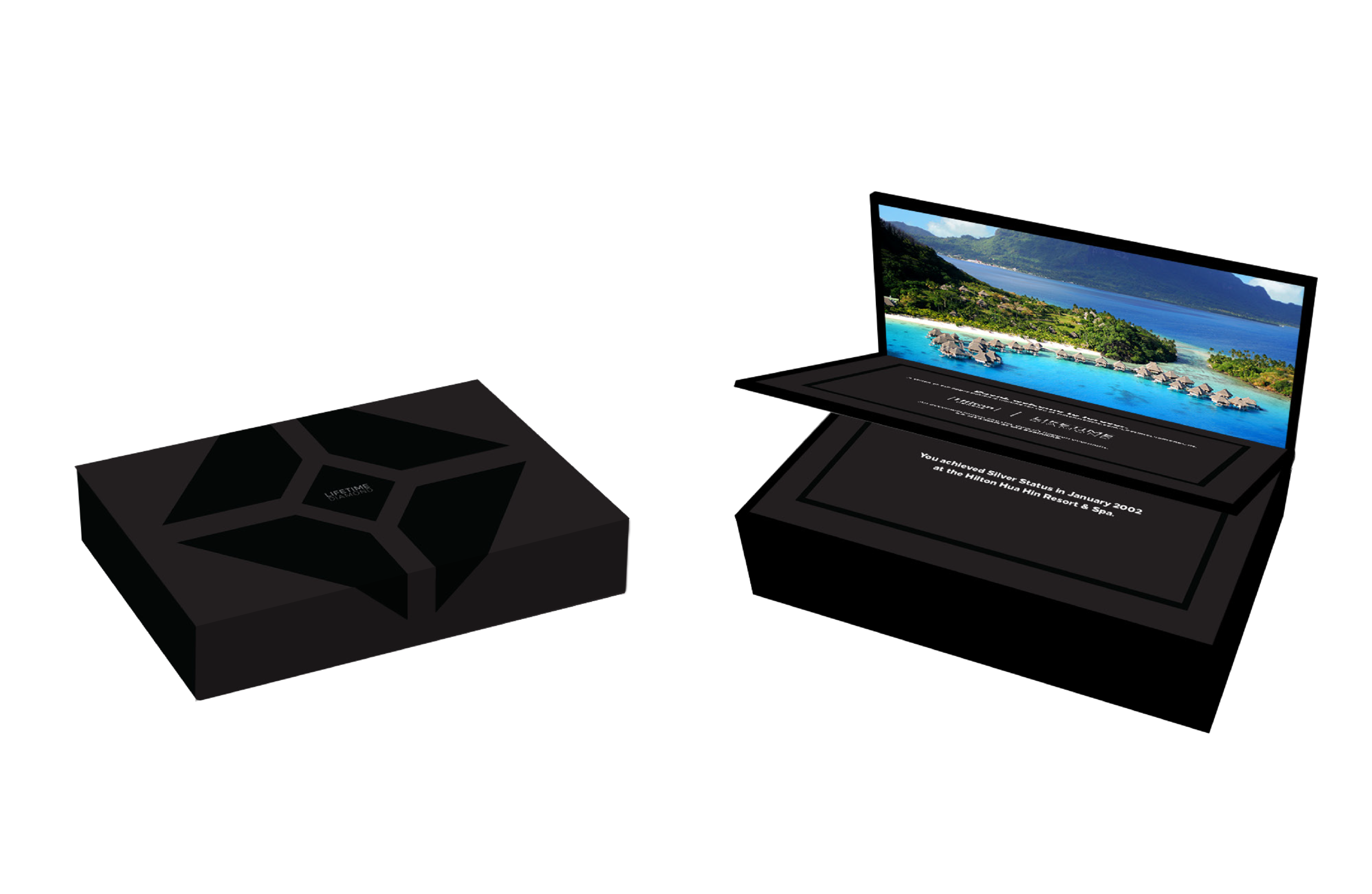 Lifetime Diamond Mailer Kit, exterior and partially opened.