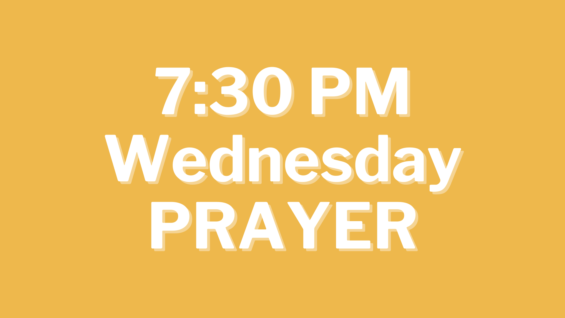 Wed Night Prayer Meeting (Copy)