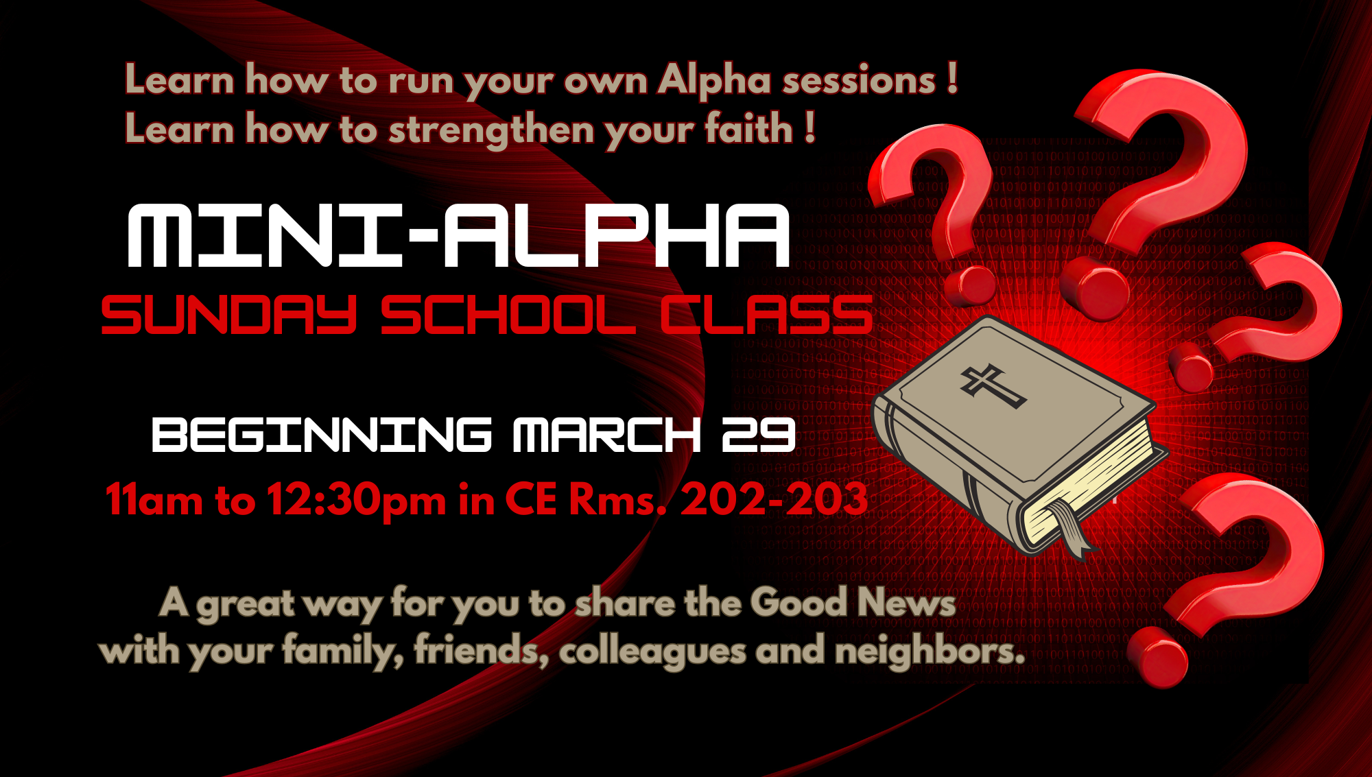 Alpha Sunday School Class