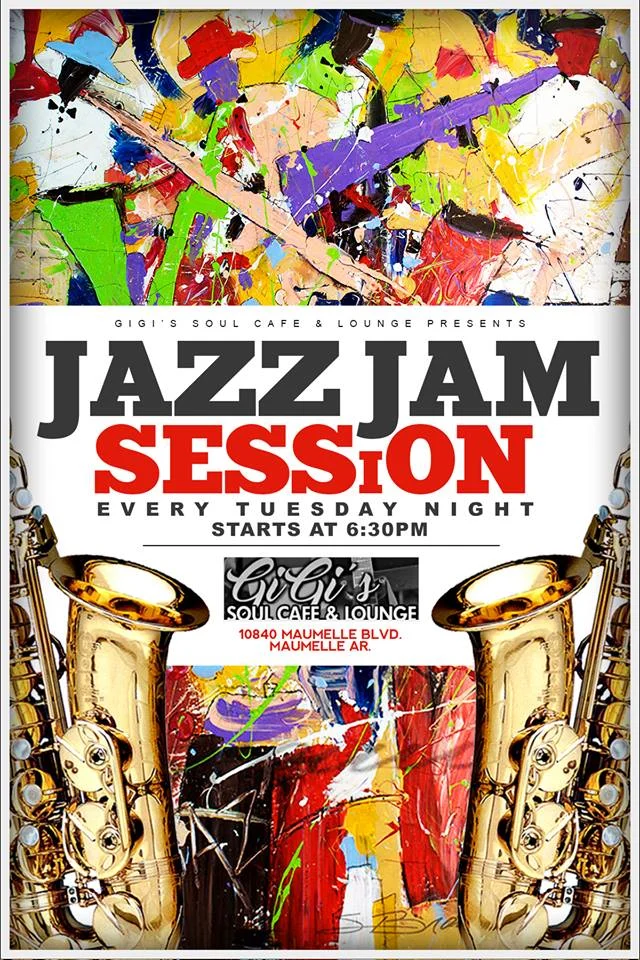 The hottest Jazz Jam in Central Arkansas happens right here every Tuesday night. Led by saxophonist Marquis Hunt featuring Mood. Bring your instrument and sit in with the band or just sit back, sip a cocktail and listen to the musical magic unfold. **Admission is FREE** Jazz Jam Session is designed for people who are both new & seasoned musicians playing music with others. You may bring print music, but will be encouraged to play from memory or by ear. Participation is FREE!