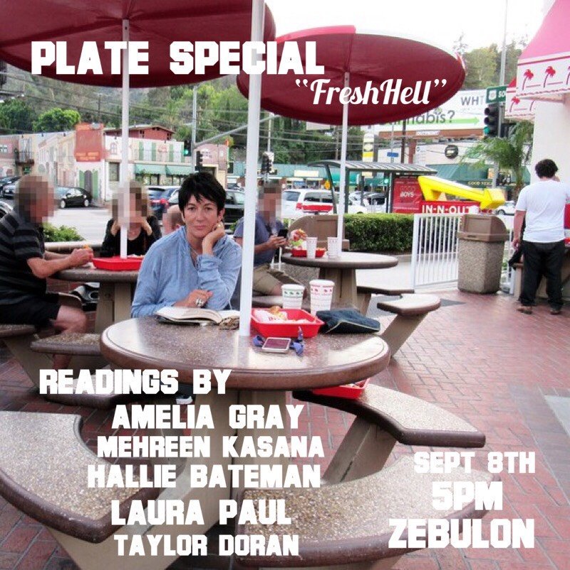 Reading at Zebulon LA on Sunday Sept 8th at 5pm
