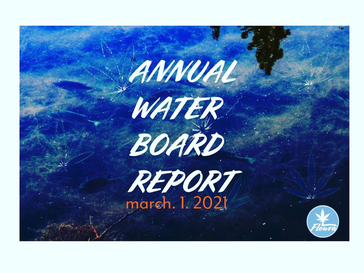 Cultivators it&rsquo;s that misty-water-color-memories-time of the year again! The State Water Resources Control Board Annual Monitoring Report is due March 1. Grow with the Flow and let us do it for you. Connect with us&mdash;details in bio. #cannab
