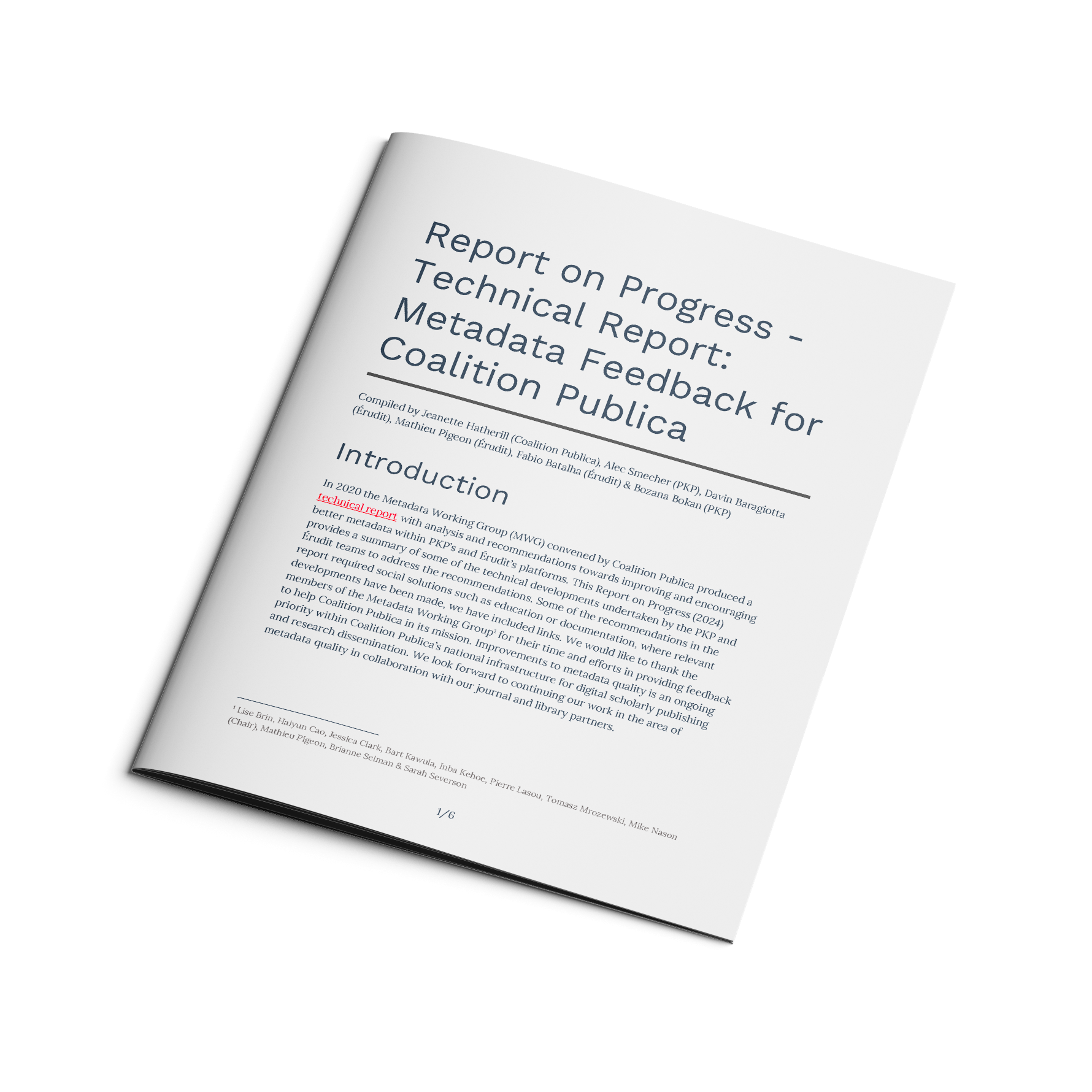 Committed to Improving Metadata Quality / Améliorer la qualité des métadonnées