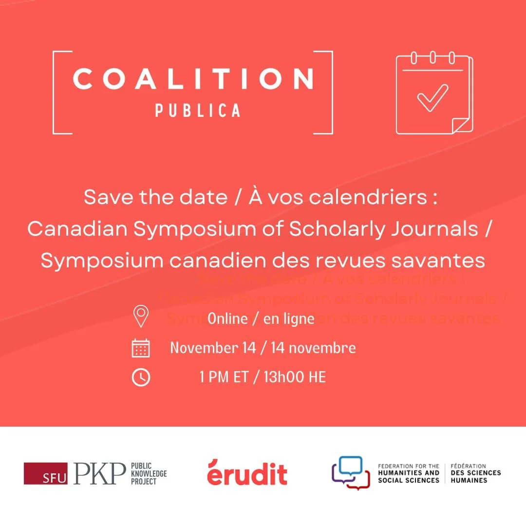 Canadian Symposium of Scholarly Journals / Symposium canadien des revues savantes