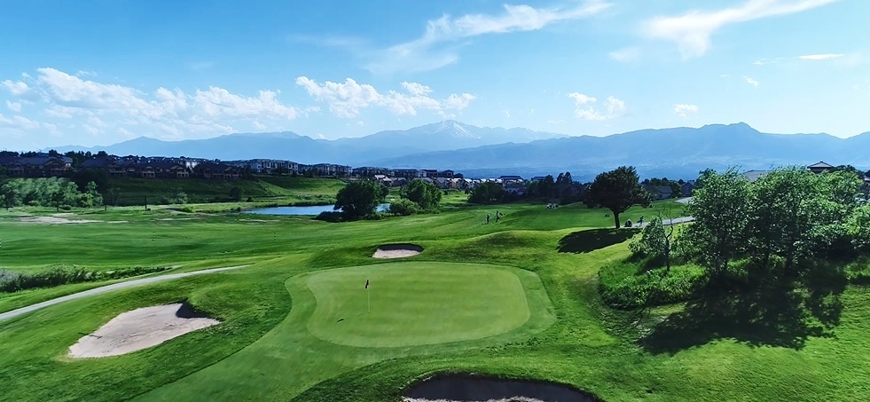 #9 green is heavily guarded by bunkers, as well as brush to the right. Accuracy is a must on your approach.