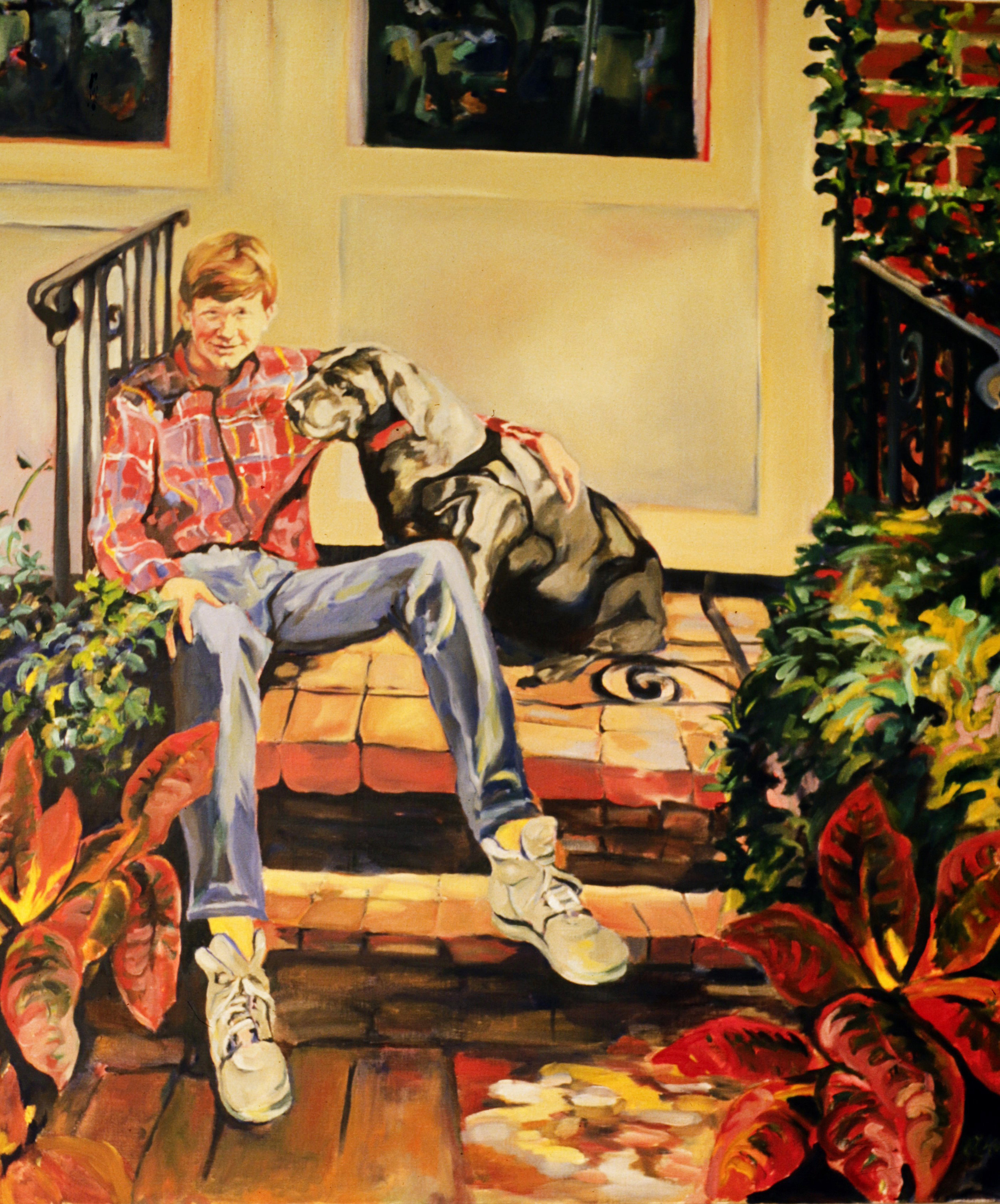 Portrait of a Boy and his Dog