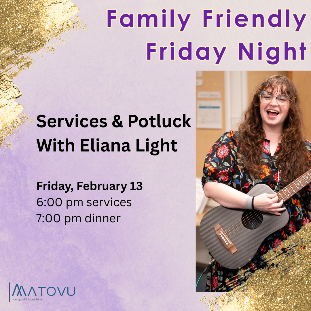 Family-Friendly Friday Night Services &amp; Potluck