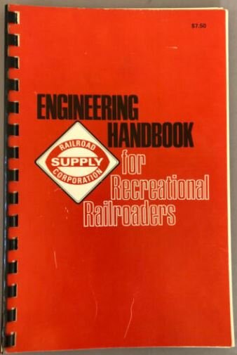 Railroad Supply Engineering Handbook — North Georgia Live Steamers