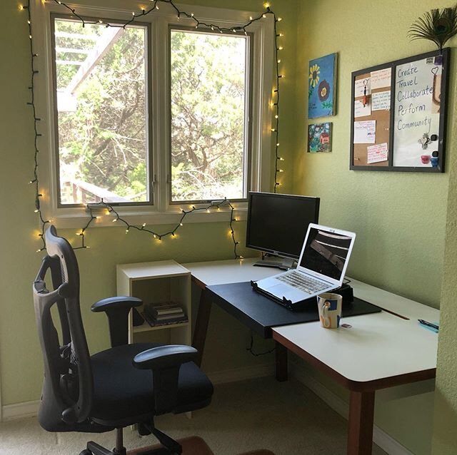 Well, trying to make the best of this stay at home situation has led to purging and organizing my office space. It feels more conducive to sitting at my laptop&mdash;which I feel like I am doing more of these days. #austindanceindia classes are going