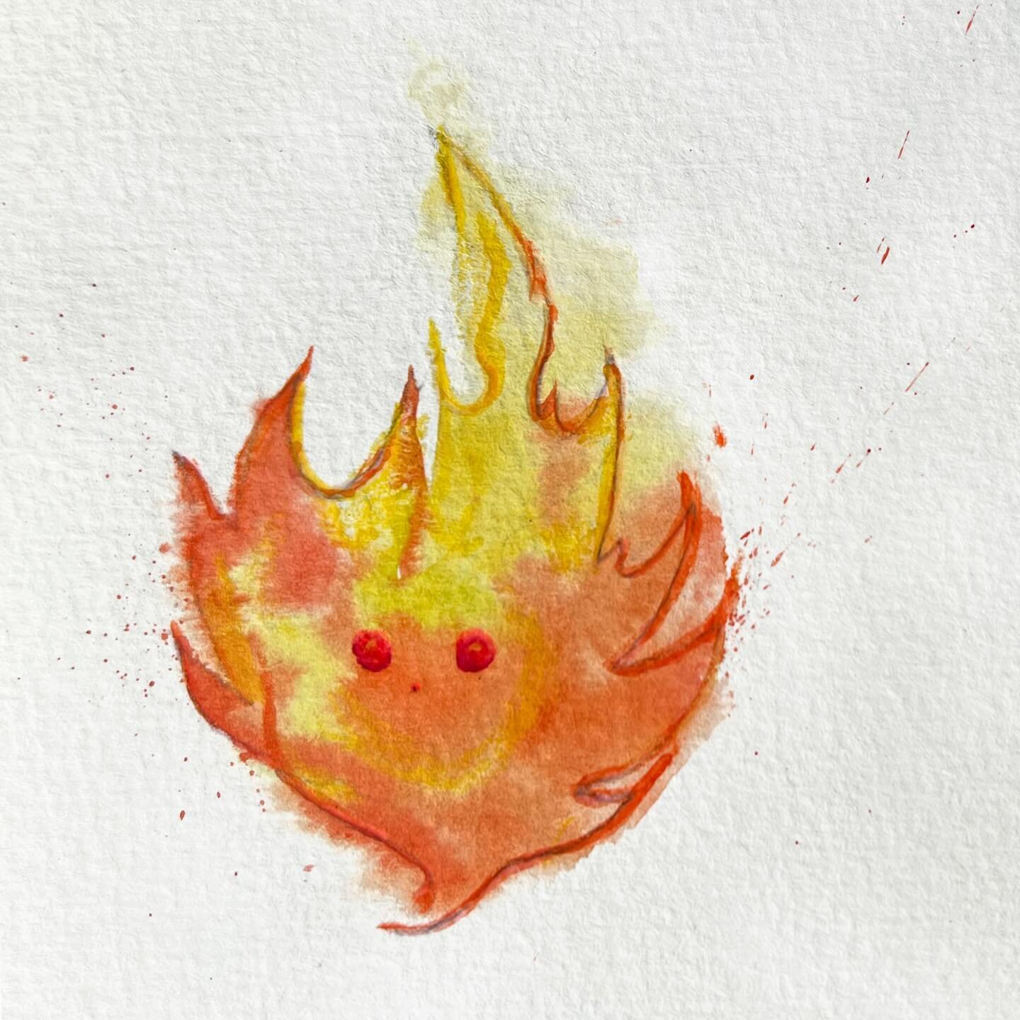 drew the cutest little fire real quick😯