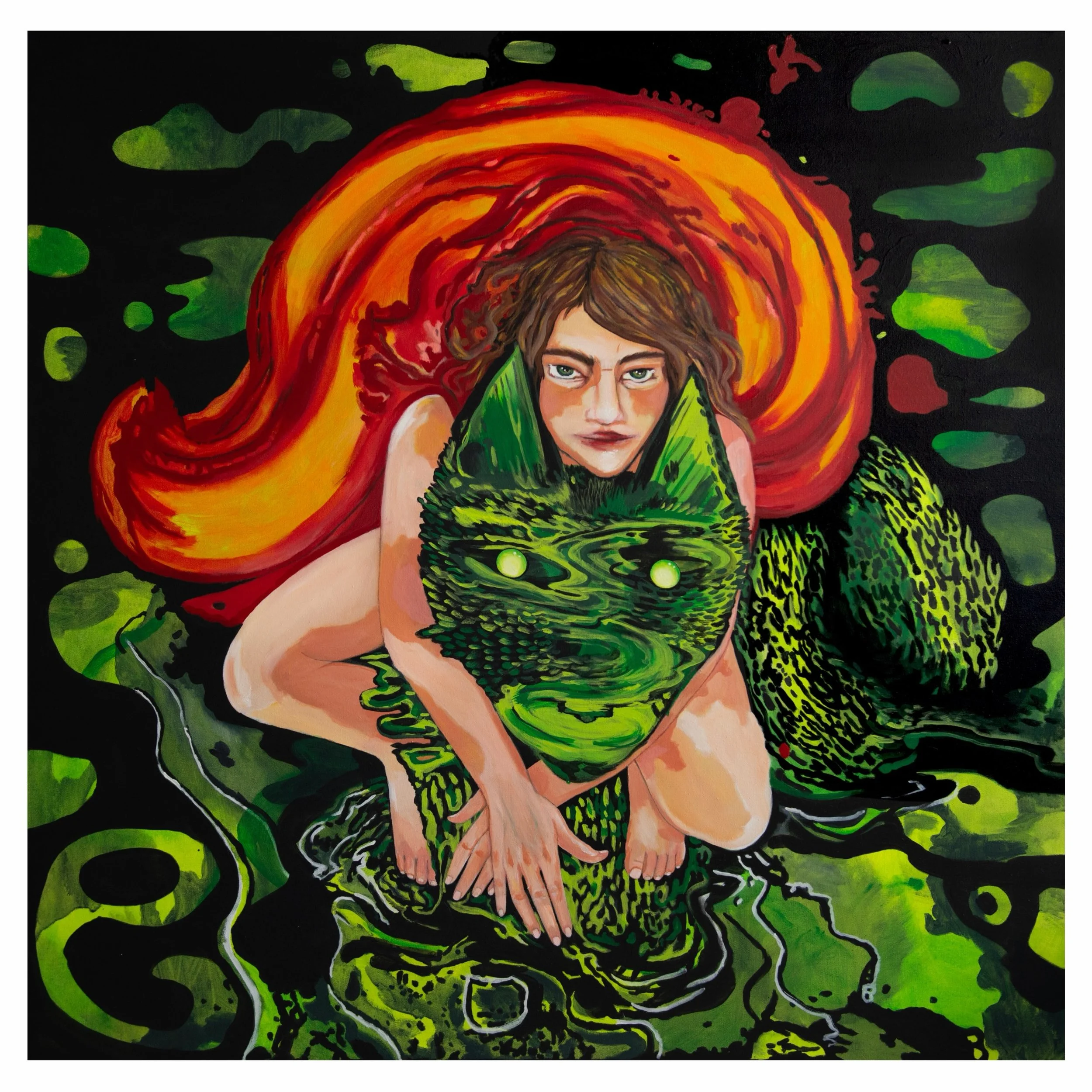 New painting:

S A I N T  C H R I S T O P H E R
48&rdquo; x 48&rdquo; 
acrylic on canvas