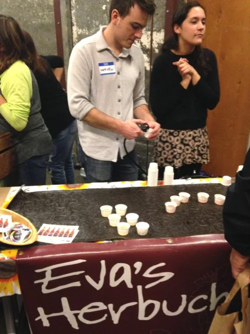 Matthew of Eva’s Herbucha (one of Portland’s first commercial kombucha makers) poured yummy kombucha from their tap to thirsty festival goers.