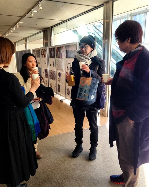 Kurosaki-san, Etsuyo, Mai and I trying Kantaro’s kombucha before my talk.