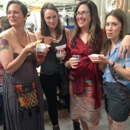 Party lovelies! Left to right: Sarah Hart, Dory Athey, Rhonda Hughes, Alisha Gorder.